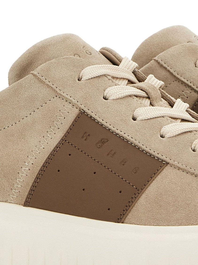 Hogan Brown Low-Top Sneakers With Suede