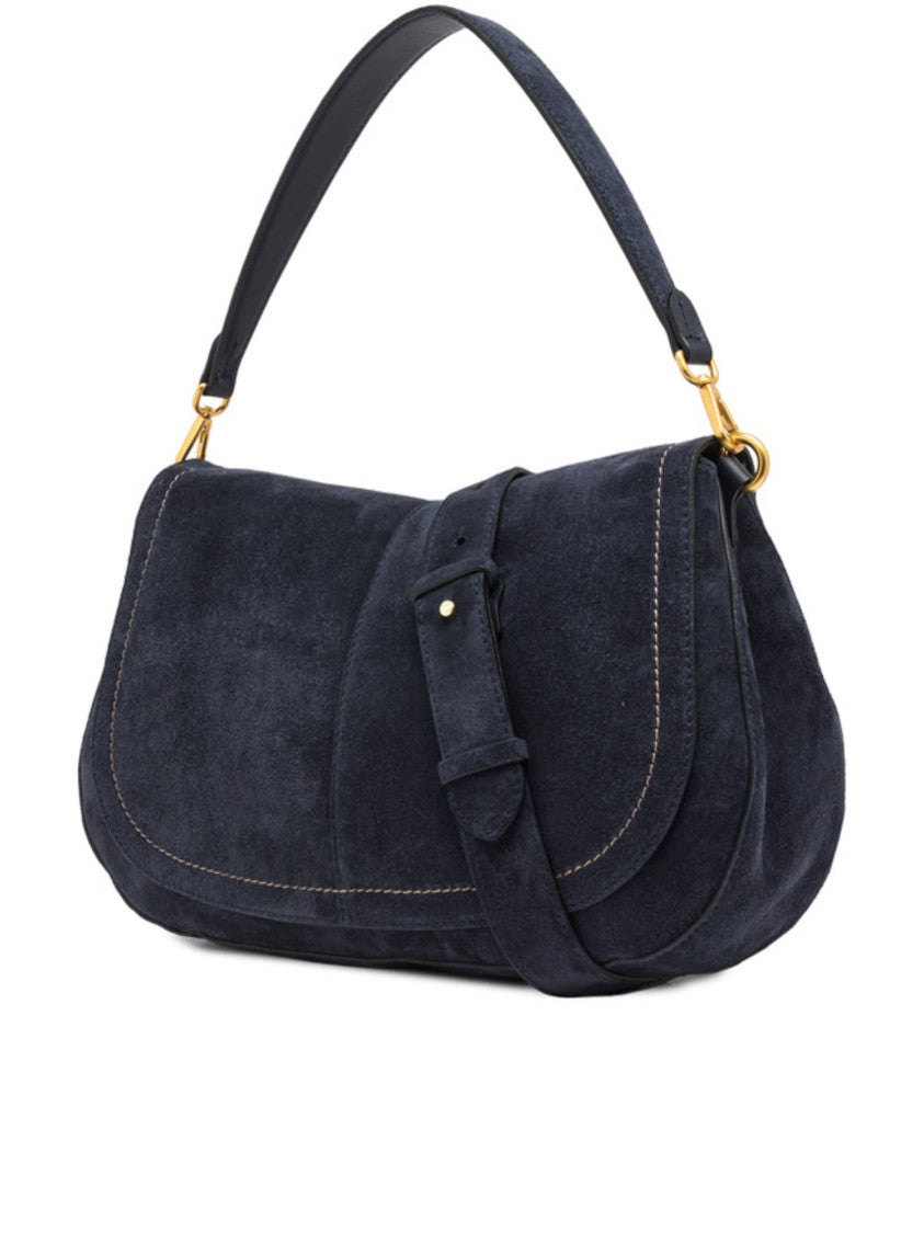 Gianni Chiarini Helena Round Decorative Buckle Suede Shoulder Bag