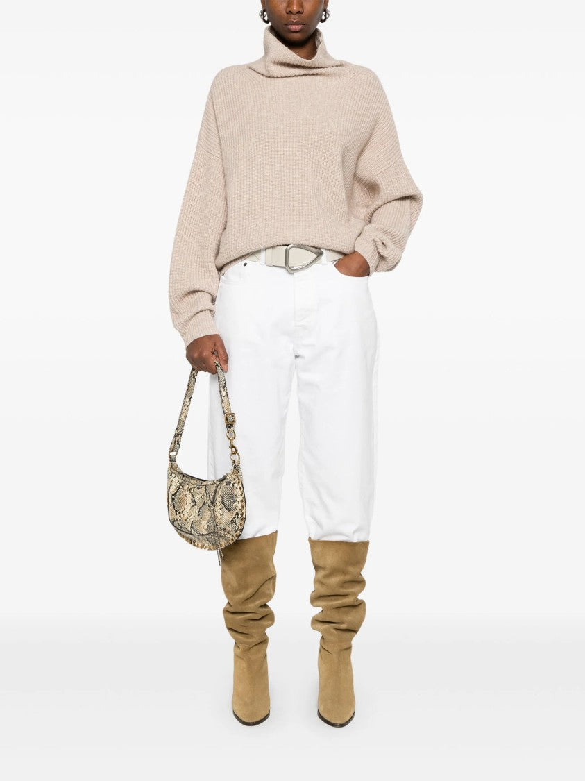 Isabel Marant Neutral Brooke Ribbed Knit Pullover
