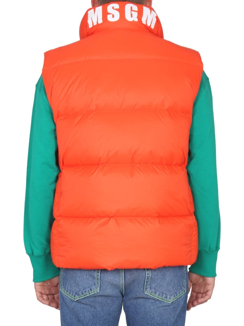 Msgm High Neck Puffer Vest