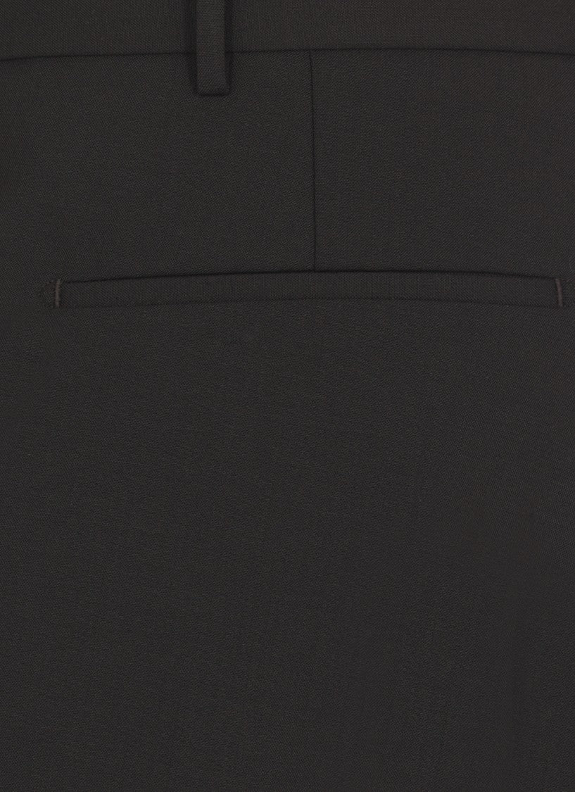 Pt Torino Black Virgin Wool Trousers