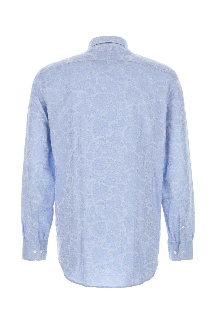 Etro Light Blue Jacquard Shirt