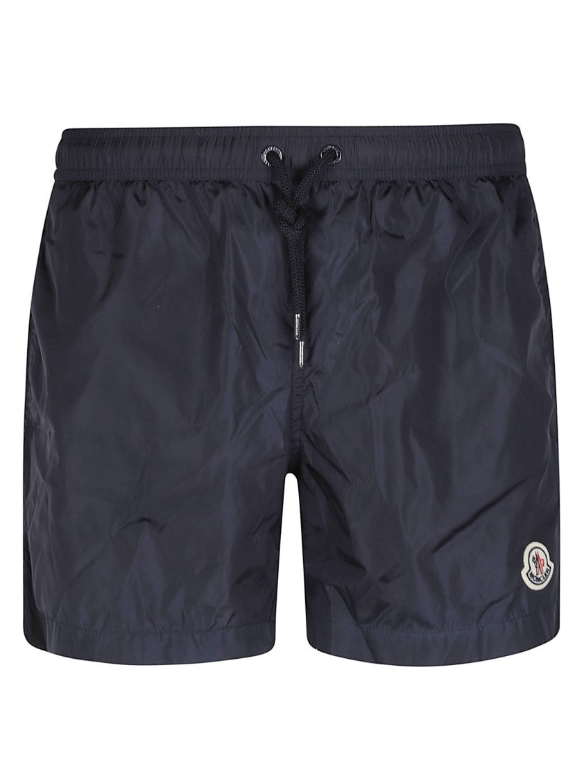 Moncler Smooth Zip-Pocket Swim Shorts