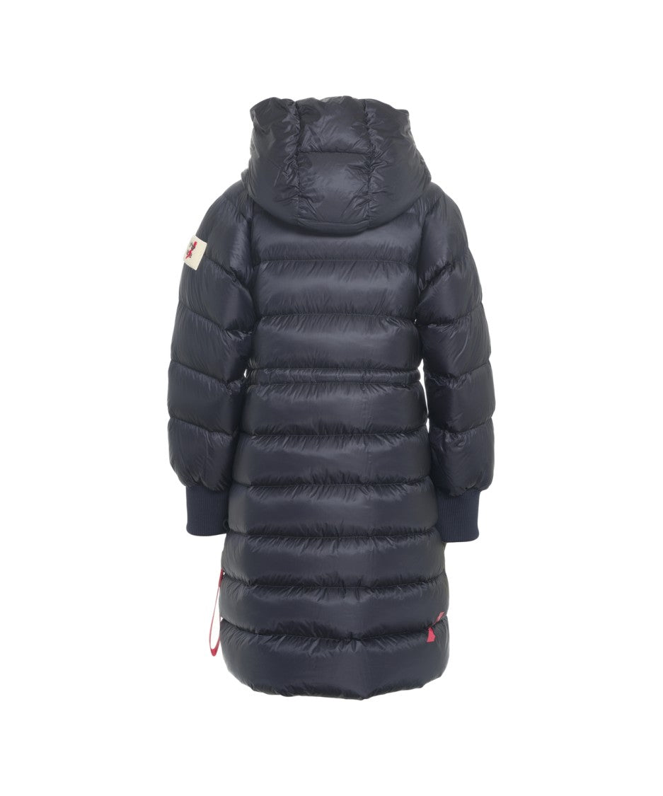 After Label Quilted Puffer Coat With Adjustable Hood And Drawstring Waist