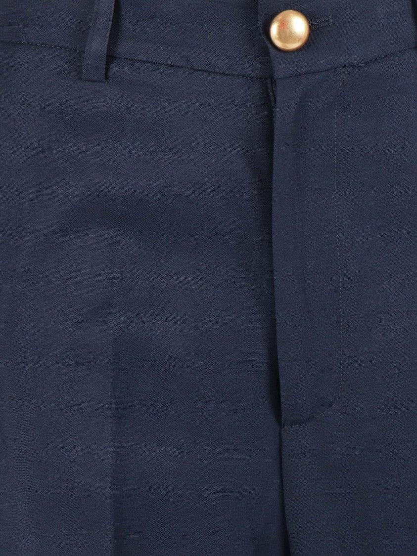 P.A.R.O.S.H. High Waisted Tailored Classic Straight-Leg Pants
