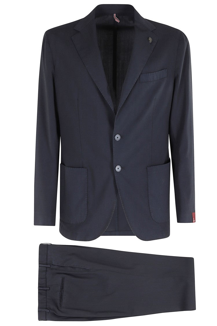 Santaniello Blue Canvas Super Virgin Wool Suit