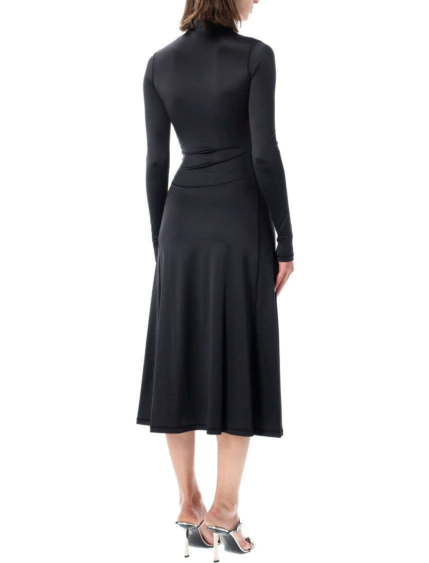 Diesel Black Fitted D Ungo Long Dress
