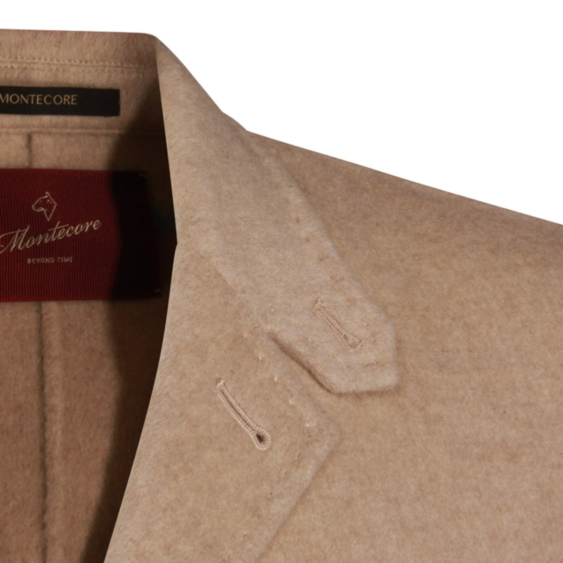 Montecore Tailored Beige Coat With Notched Lapel