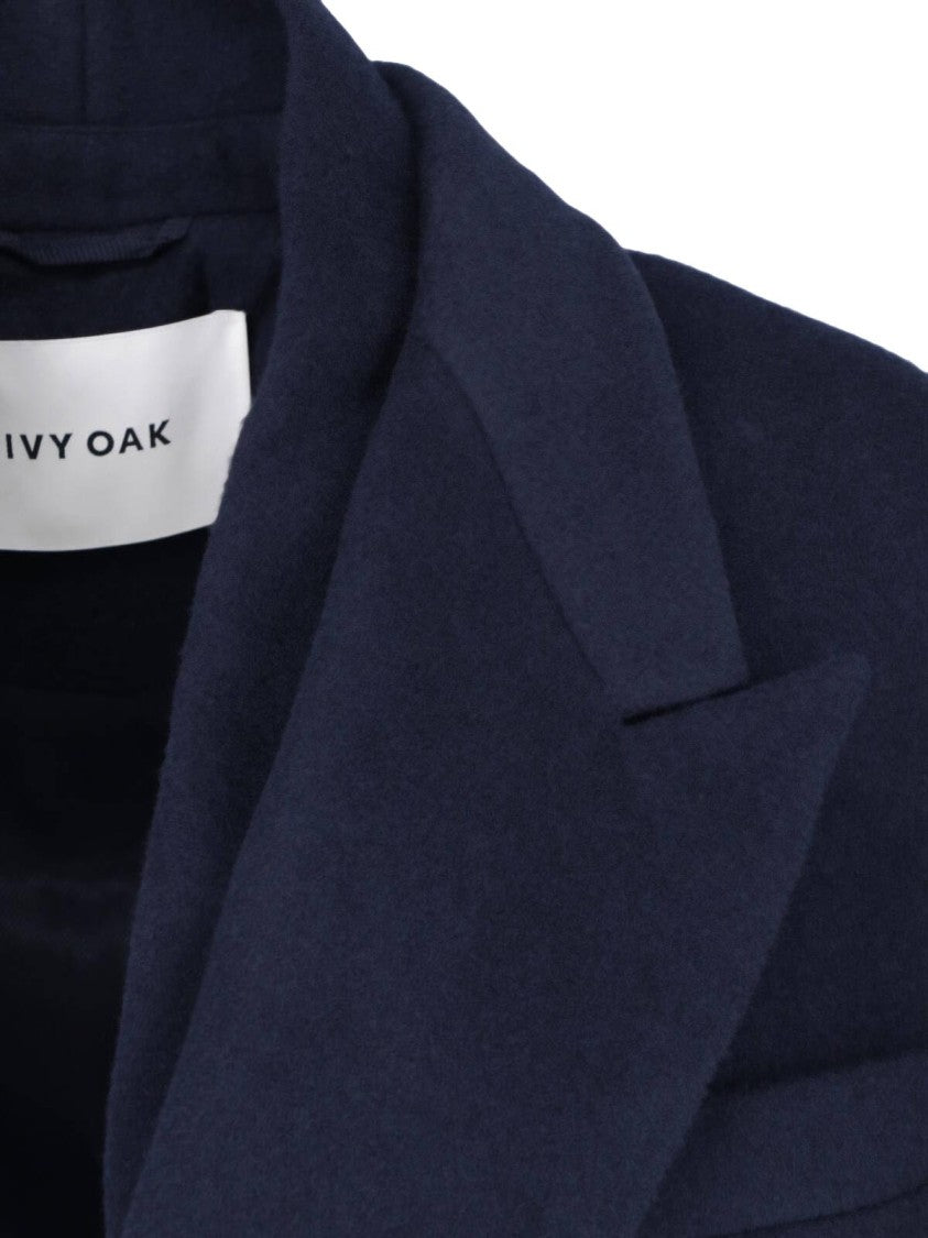 Ivy & Oak Navy Blue Iocirce Double-Breasted Wool Coat