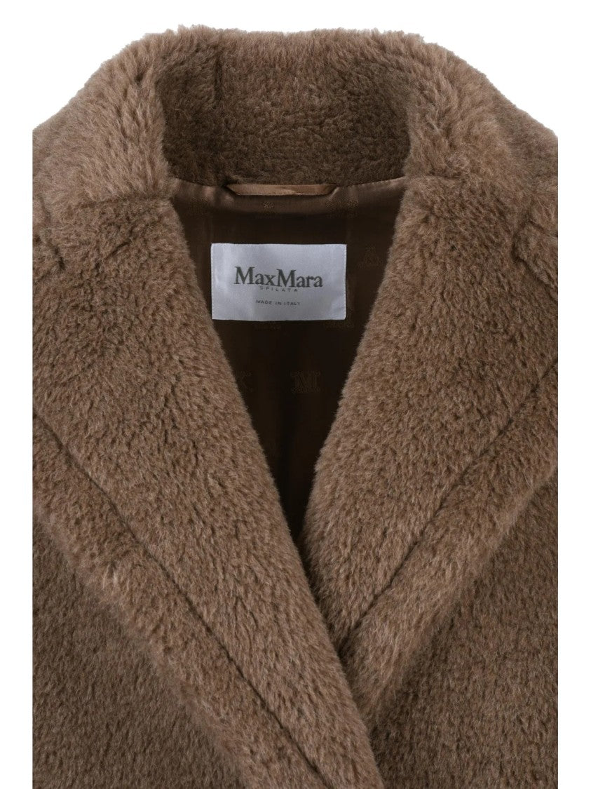 Max Mara Brown Alpaca-Blend Double-Breasted Vest