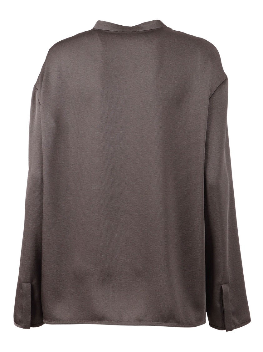 Emporio Armani Brown Silk Feel Round Neck Shirt