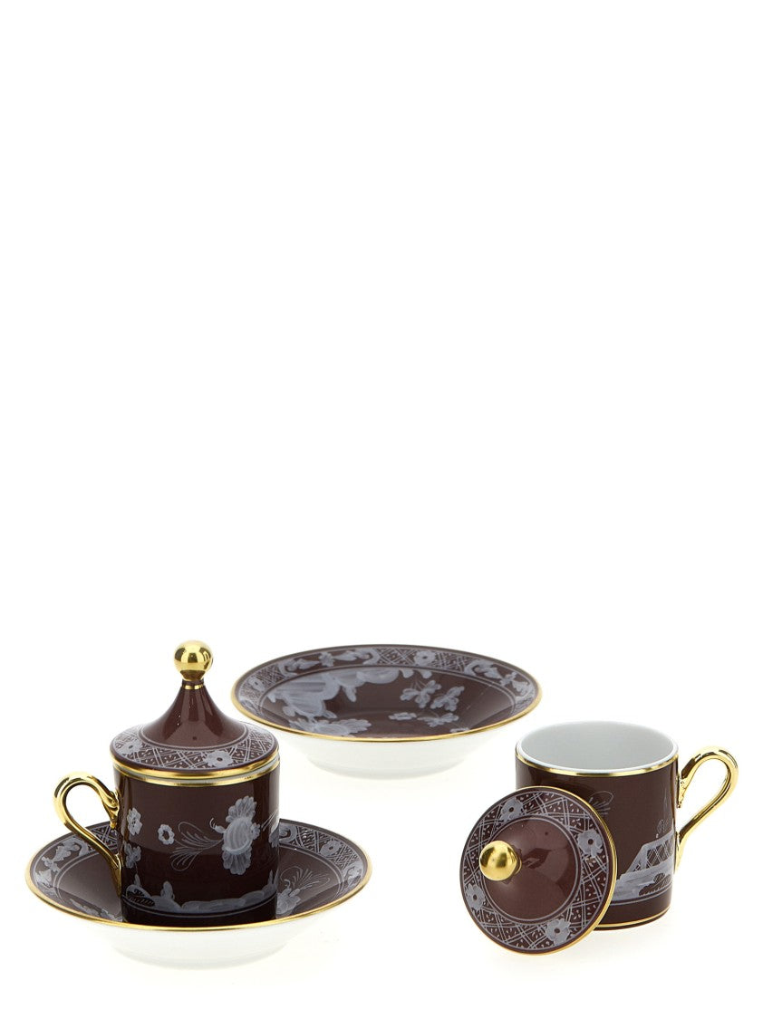 Ginori 1735 Set Of 2 Cups With Saucer And Lid