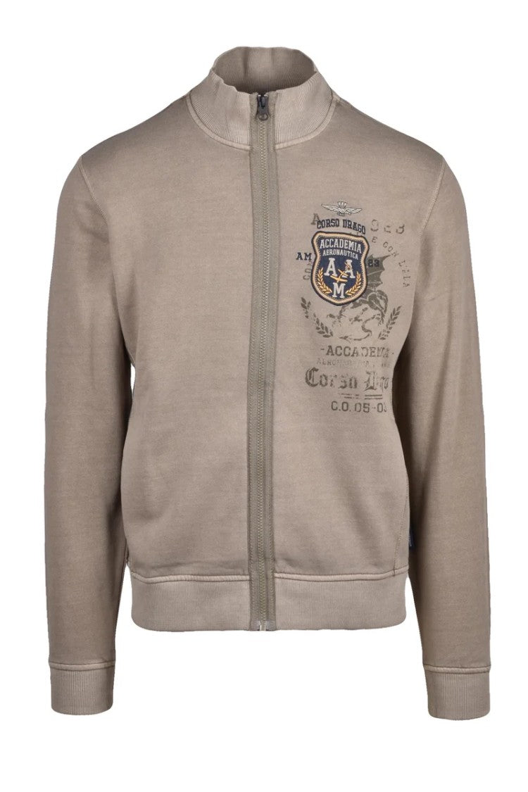 Aeronautica Militare Green Cotton Men Sweatshirt