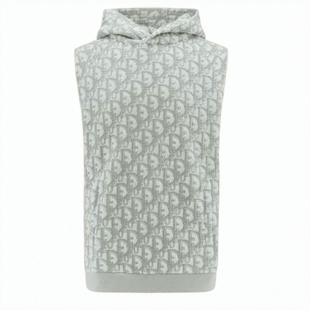 Christian Dior Intricately Patterned Sleeveless Hooded Top