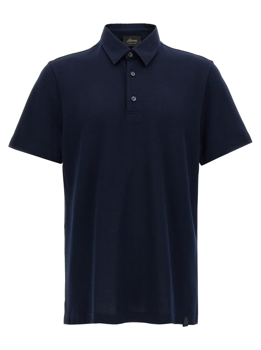 Brioni Piqué Cotton Polo Shirt With Structured Collar