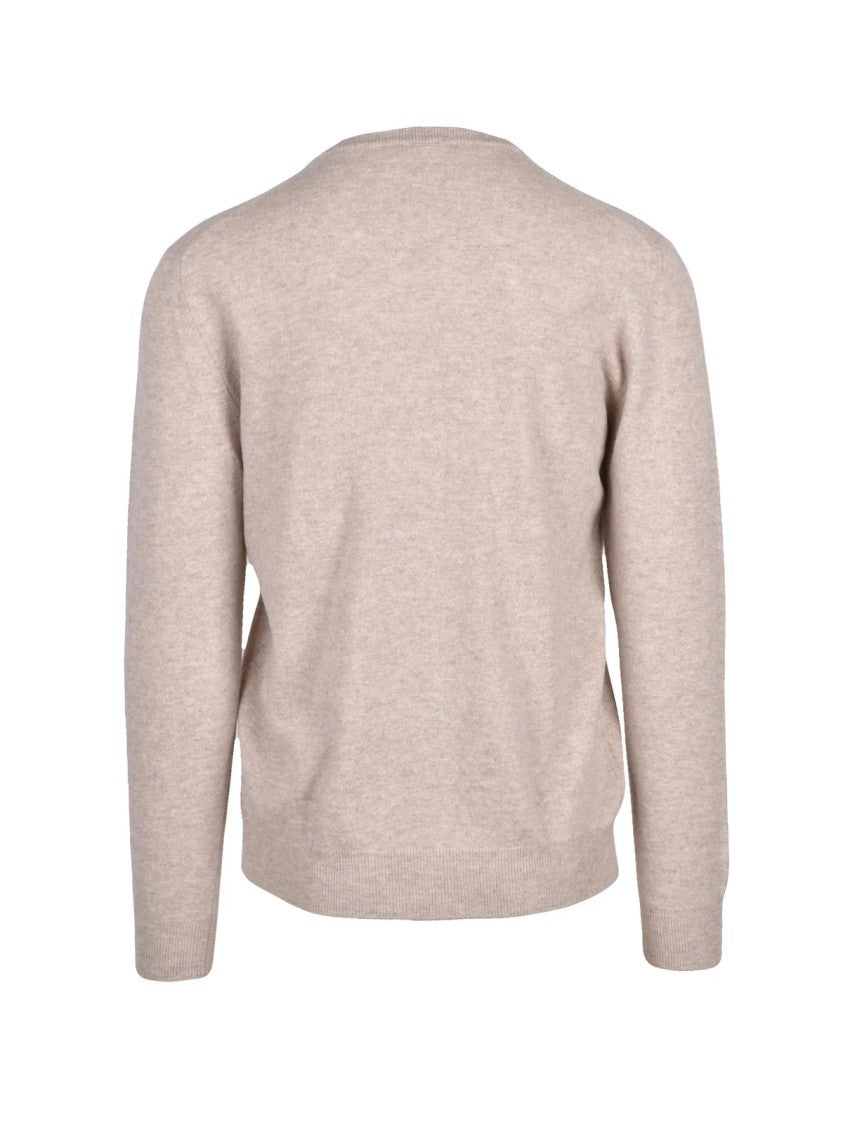 Baturo Light Beige Wool Crewneck Sweater
