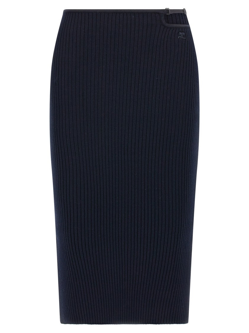 Courrèges 'Loop Rib Knit' Skirt