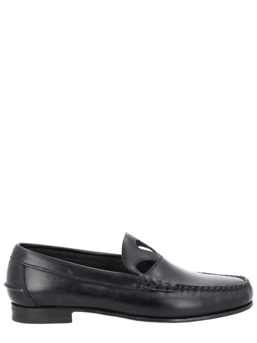 Hereu Calf Leather Cut-Out Detail Loafers