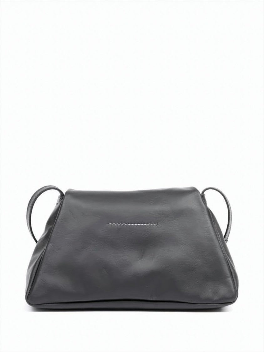 Mm6 By Maison Margiela Structured Triangular Shoulder Bag In Smooth Calf Leather