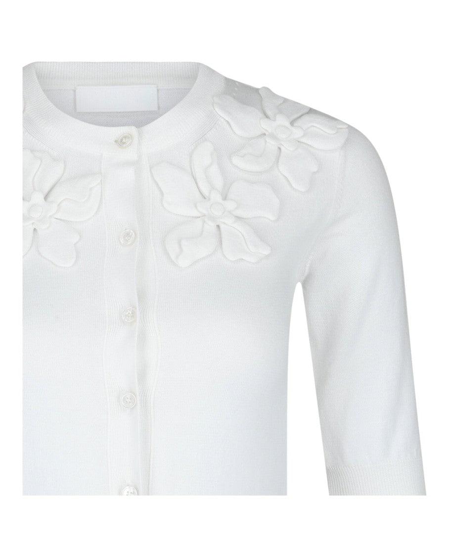 Valentino Embroidered Cotton Cardigan