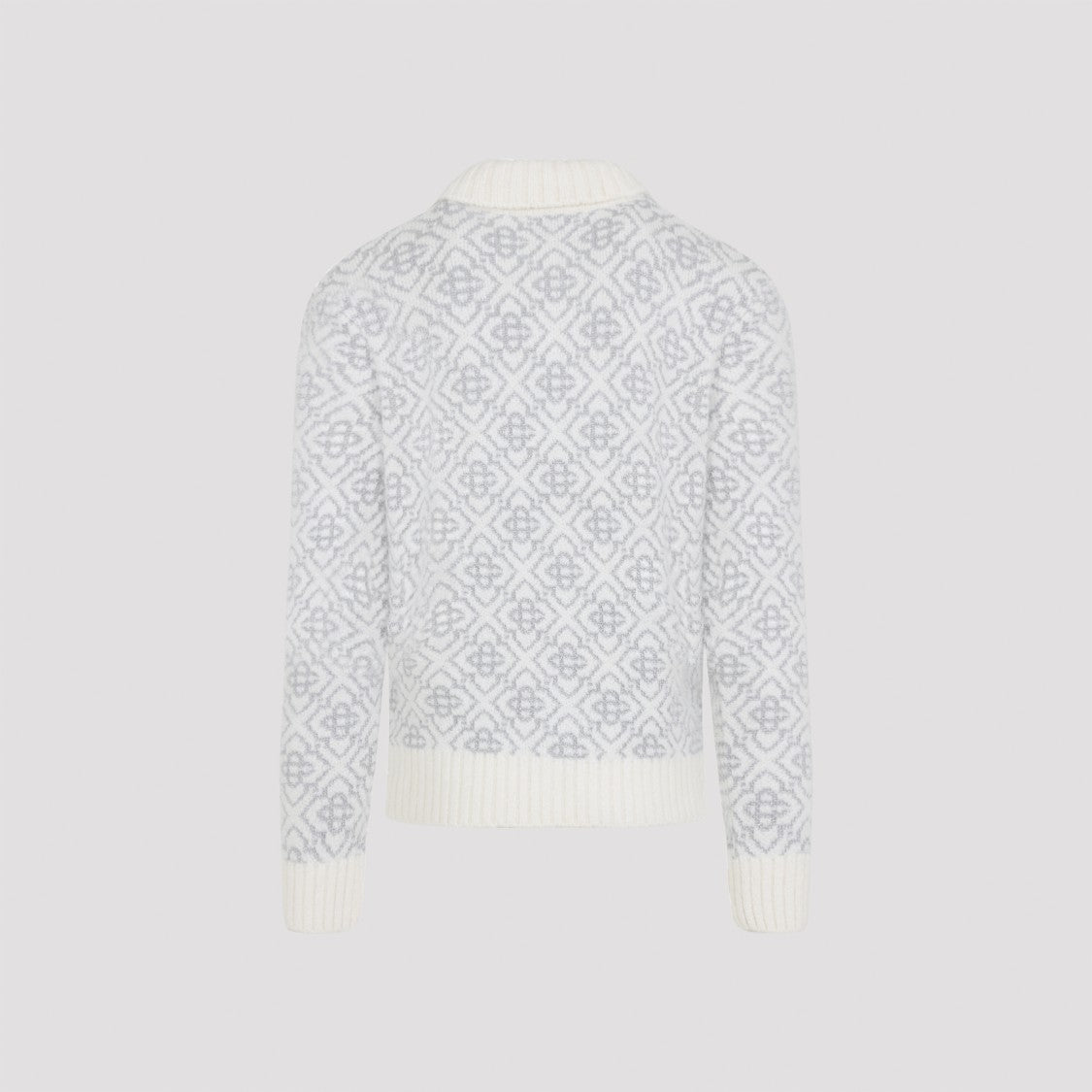 Casablanca Zip-Up Sweatshirt With Pointed Ribbed Collar