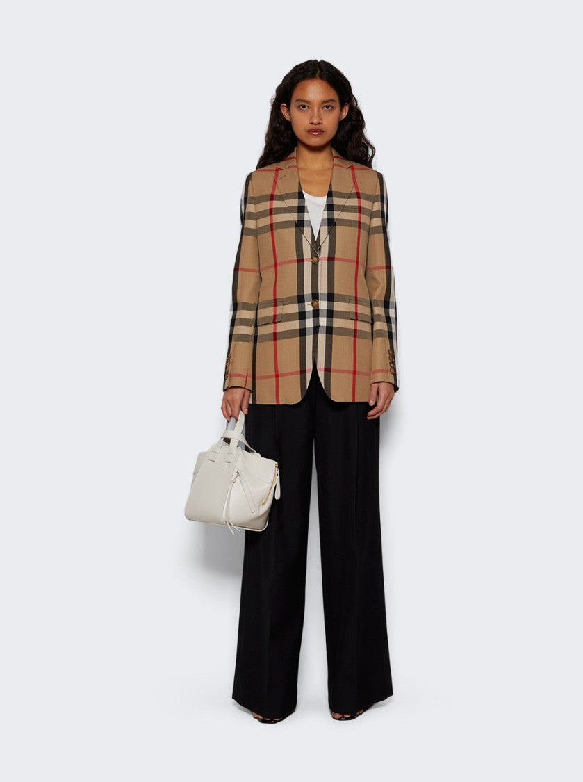Burberry Check Wool Tailored Jacket