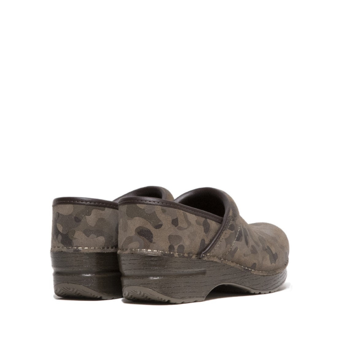 Dansko Classic Clog In Green Camuflage Suede