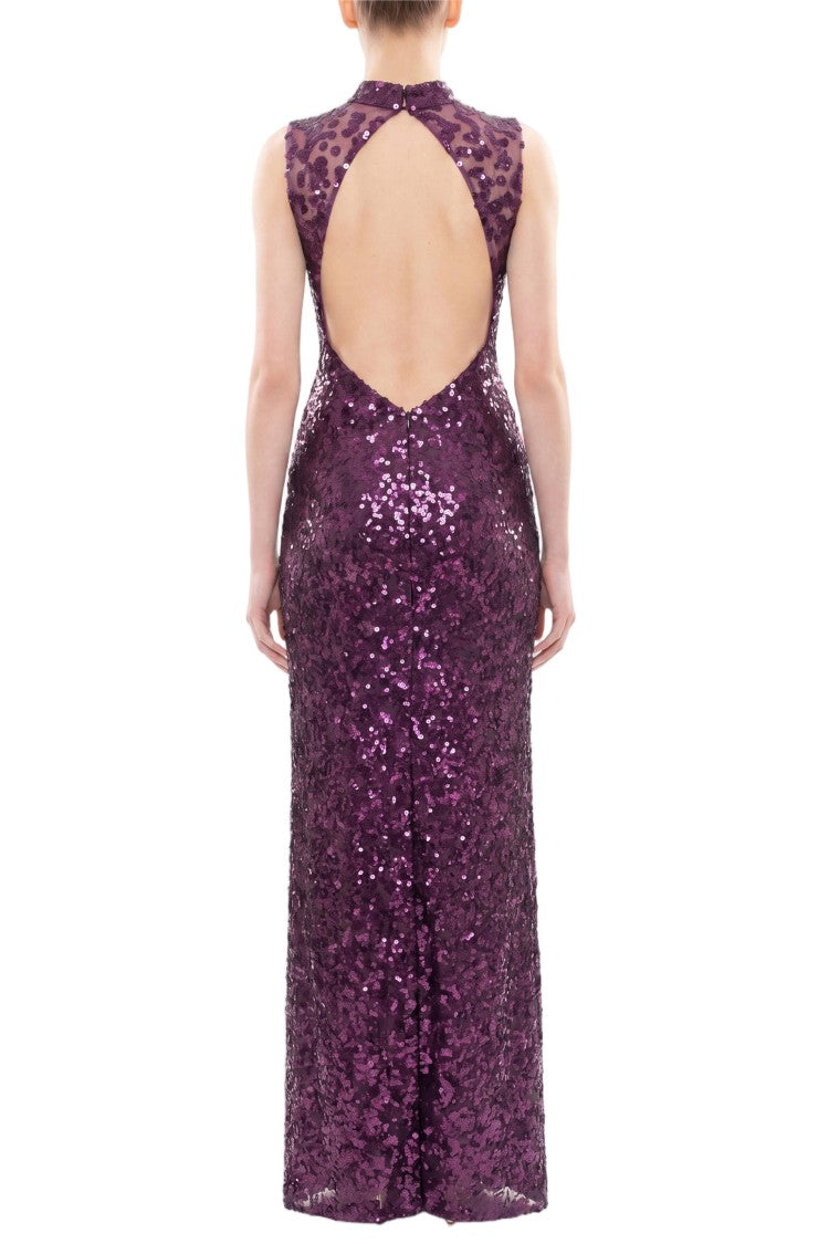 Saiid Kobeisy Sequin Embroidered Long Dress