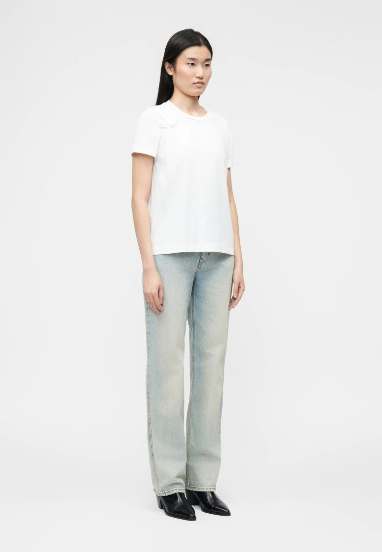 Zadig & Voltaire White Wing-Shaped Embellishment T-Shirt