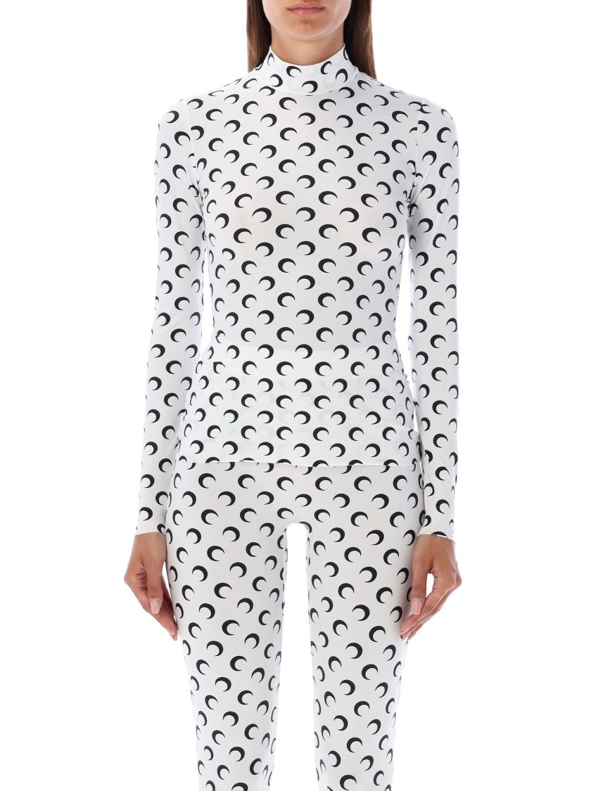 Marine Serre Moon Print High Neck Top