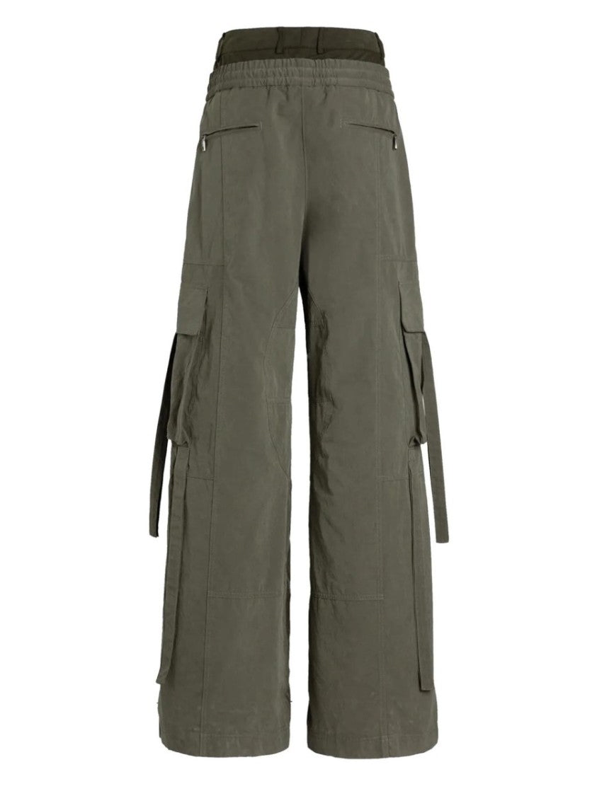 Dolce & Gabbana Waxed Faille Wide-Leg Cargo Pants