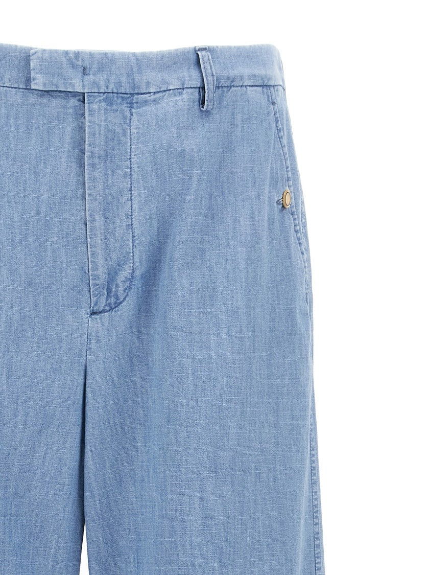 Valentino Garavani High-Waisted Turn-Up Jeans With Wide Leg Design