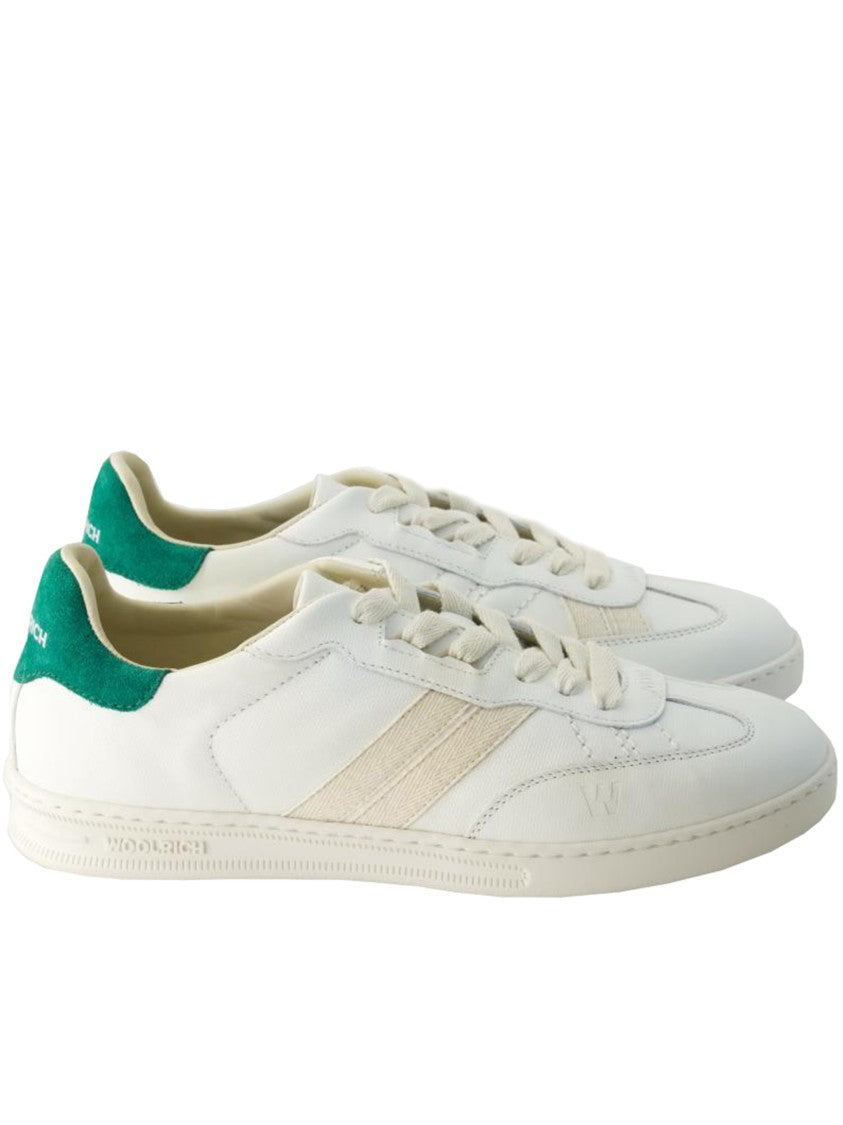Woolrich Off-White Double U.T Calf Leather Sneakers