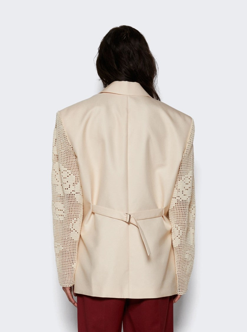 Magda Butrym Lace Crochet Hourglass Blazer