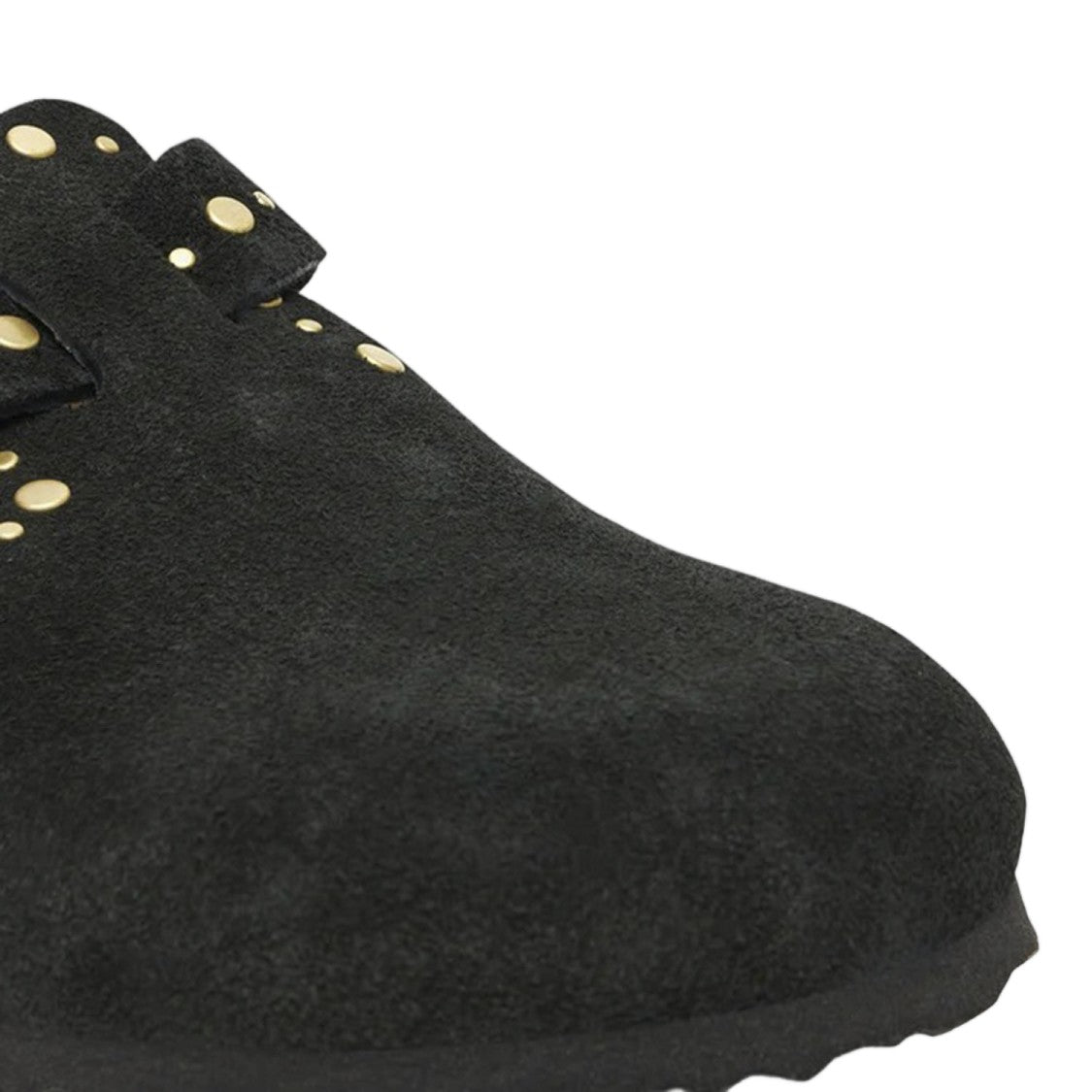 Birkenstock Suede Mules With Adjustable Strap And Stud Detailing