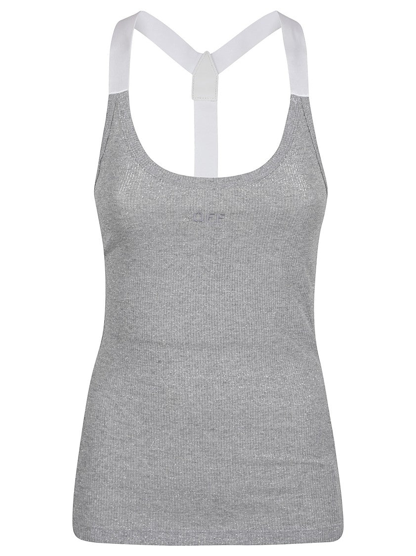 Off-White Lurex Rib Alla Top