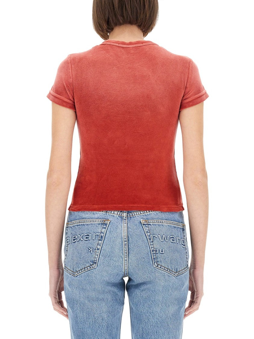 T By Alexander Wang Slim-Fit T-Shirt With Embossed Logo