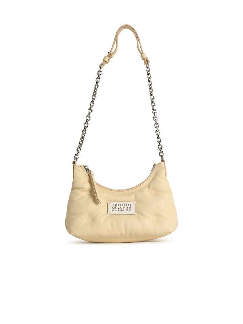 Maison Margiela Small 'Hobo' Ivory Leather Bag