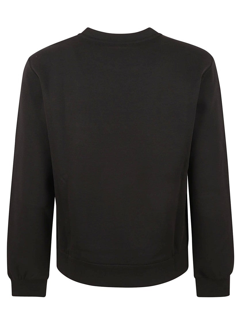 Dolce & Gabbana Black Sweater With Intricate Crown And Bee Embroidery