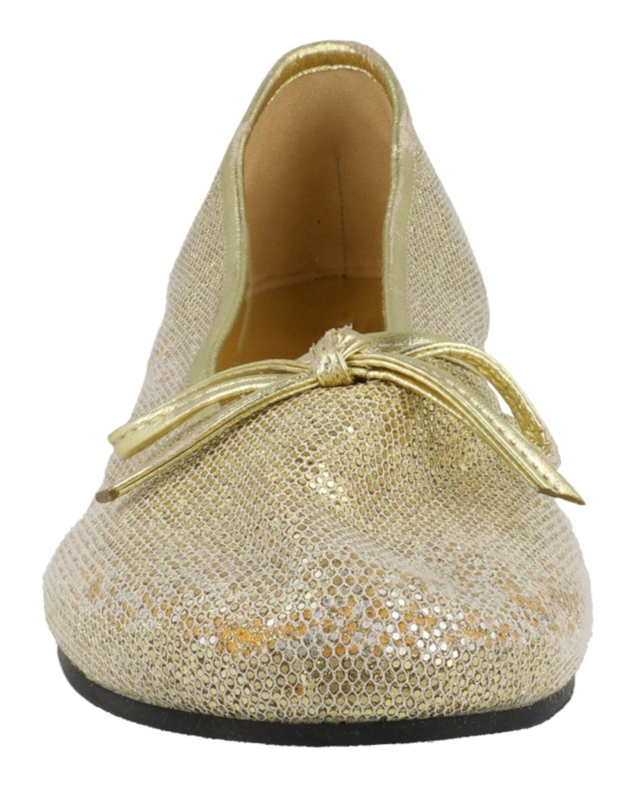 Balenciaga Distressed Glitter Polyester Ballerina Flats