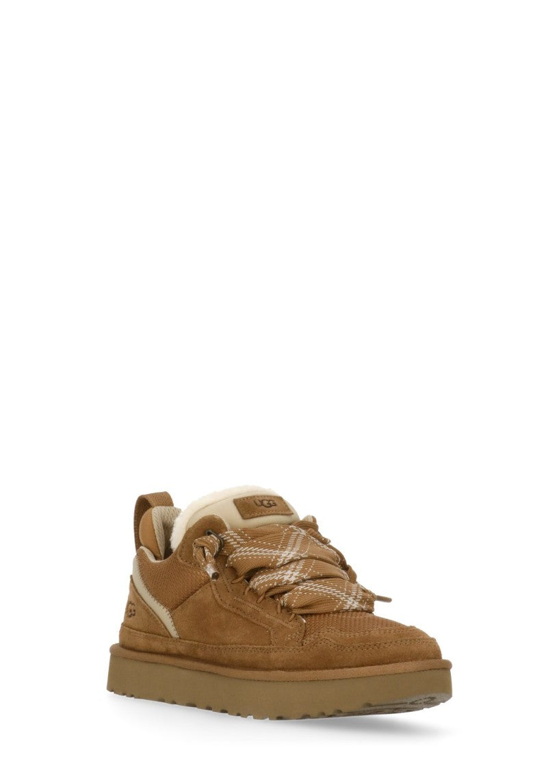 Ugg Brown Lowmel Leather Fabric Sneakers