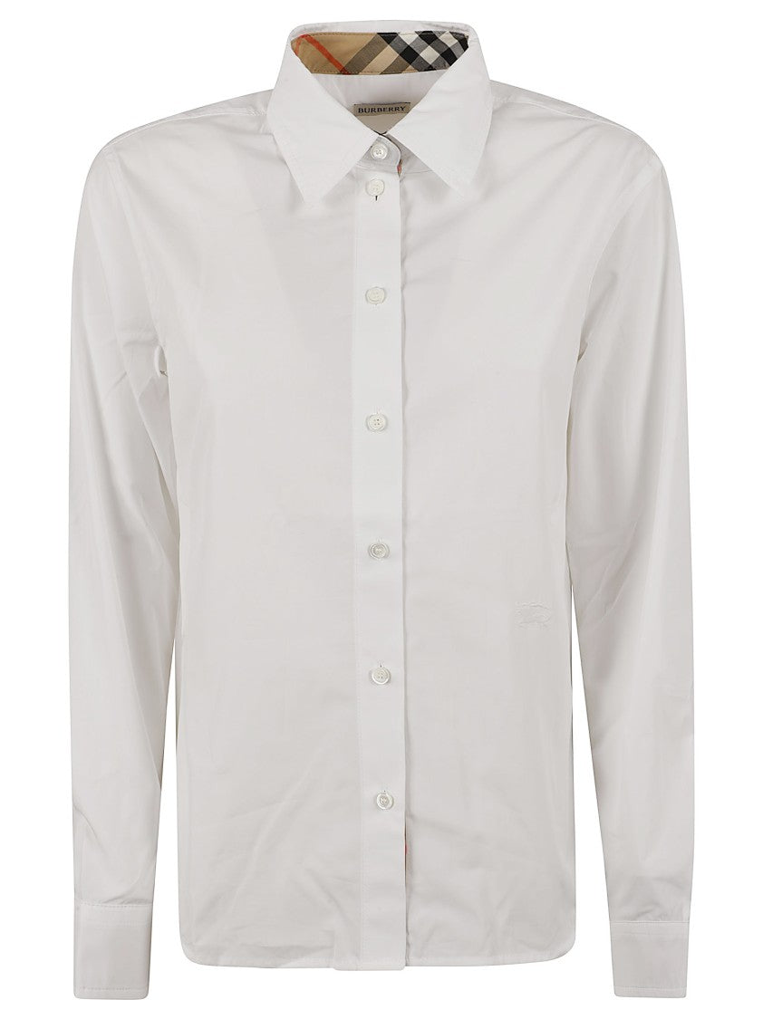 Burberry White Shirt With Pointed Collar