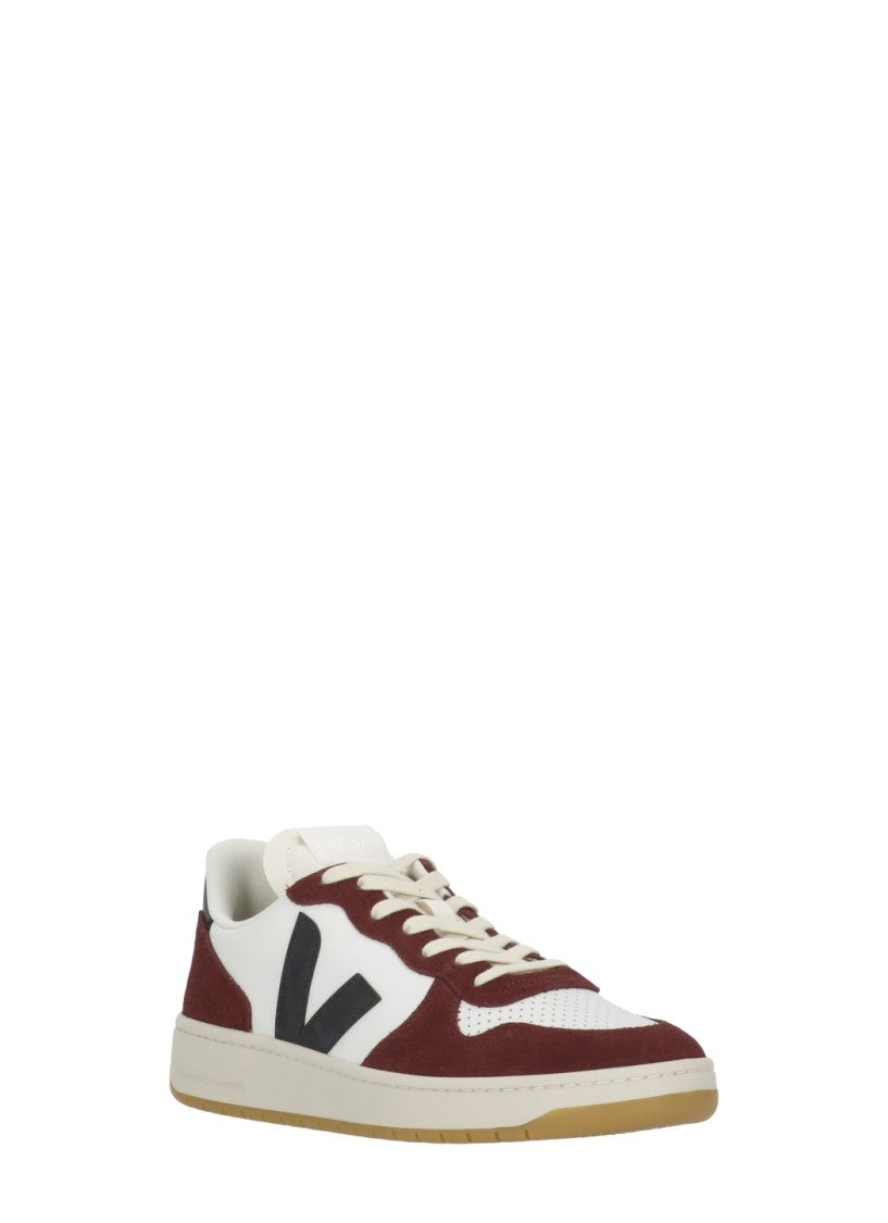Veja V-10 White Suede Low-Top Sneakers