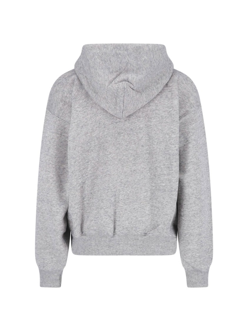 Polo Ralph Lauren Grey Cropped Zip-Up Hoodie Logo Sweater