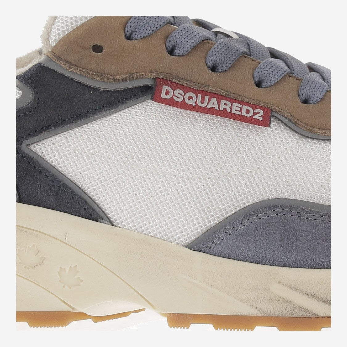 Dsquared2 Mesh And Leather Sprinter Sneakers With Logo