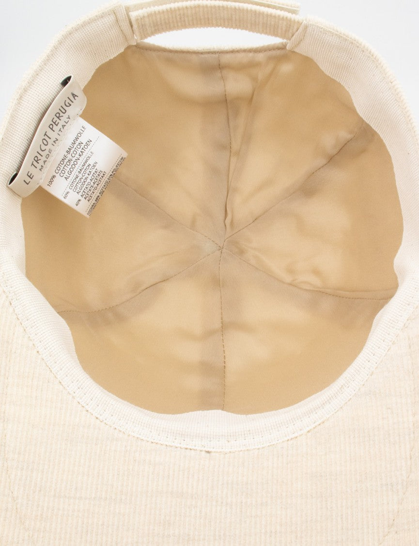 Le Tricot Perugia Ribbed Beige Cap