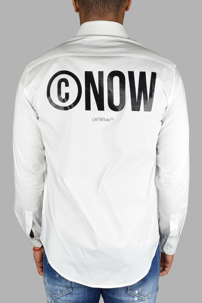Off-White Long-Sleeved Cotton Shirt
