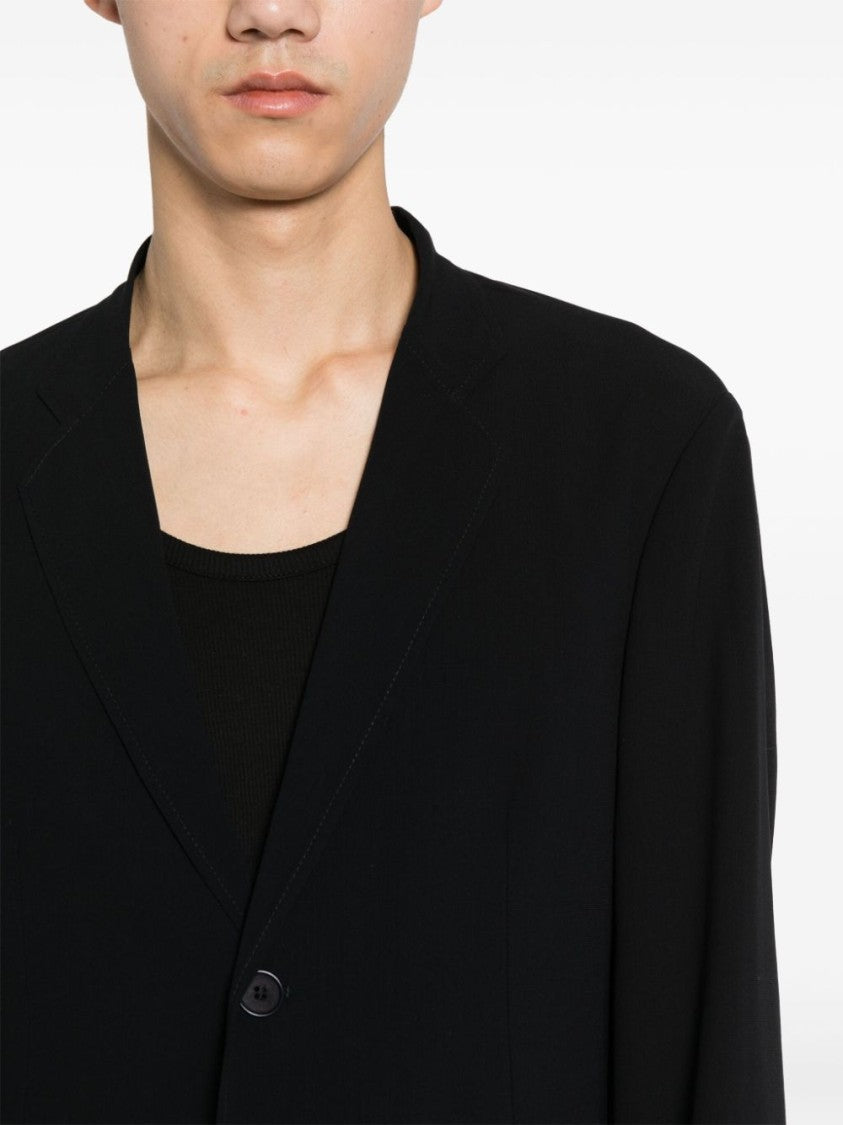 Giorgio Armani Navy Blue Wool Jacket