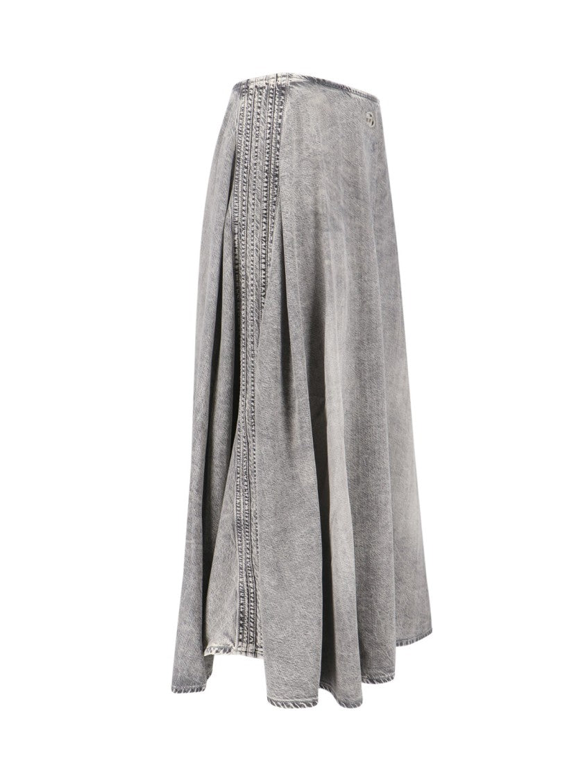 Diesel "De-Annie-S2" Midi Skirt – Grey