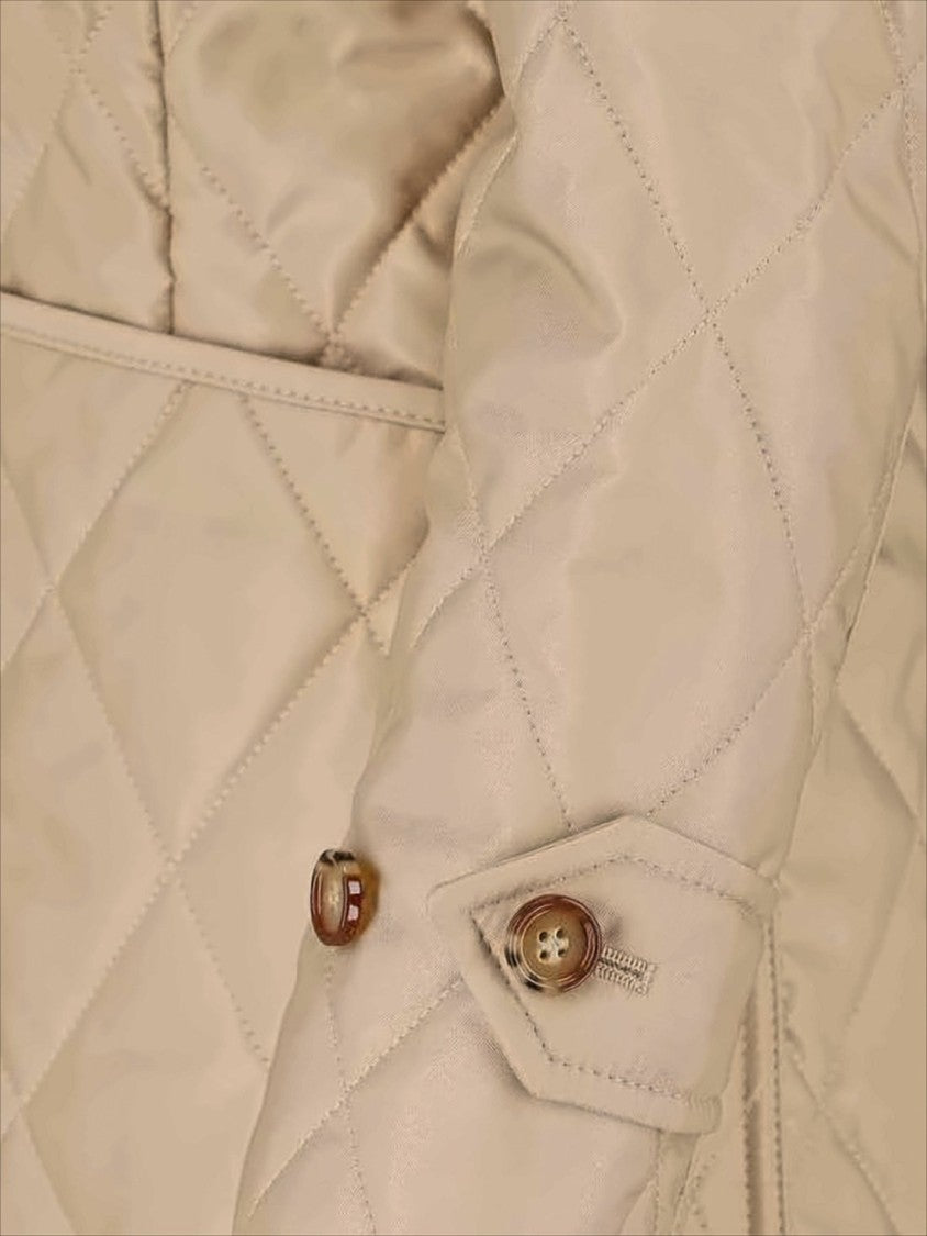 Burberry Diamond-Stitched Quilted Burberry Jacket With Structured Collar